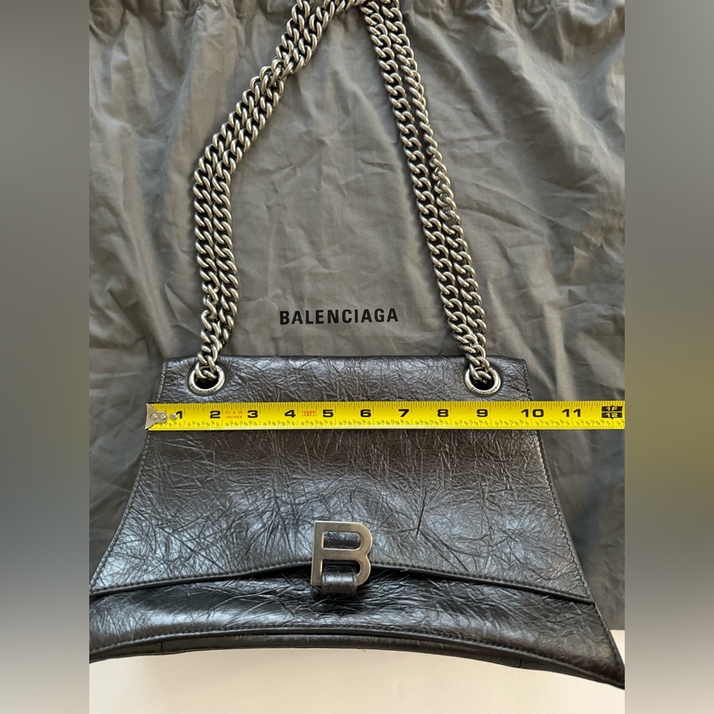 Balenciaga Dark Gray Shoulder Bag WOMEN'S CRUSH CHAIN BAG MEDIUM - Picture 5 of 16
